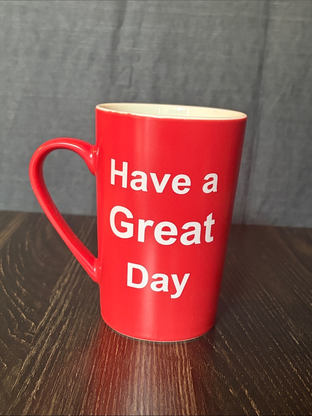 Have a Great Day Red Ceramic Mug - Branded